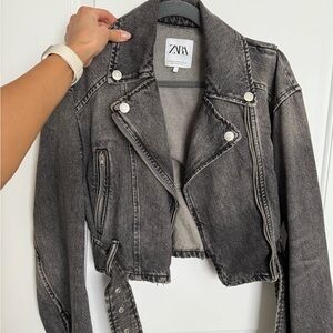 Zara Gray Denim Jacket